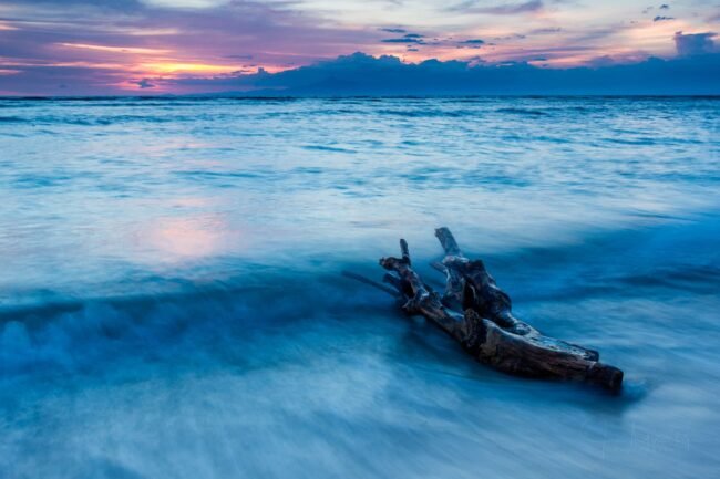 Seascape at Gili Trawangan at sunset
