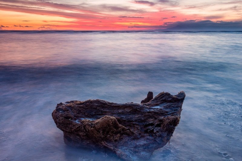 Seascape at Gili Trawangan at sunset