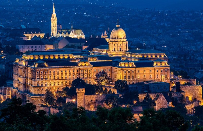 Buda castle at twilight