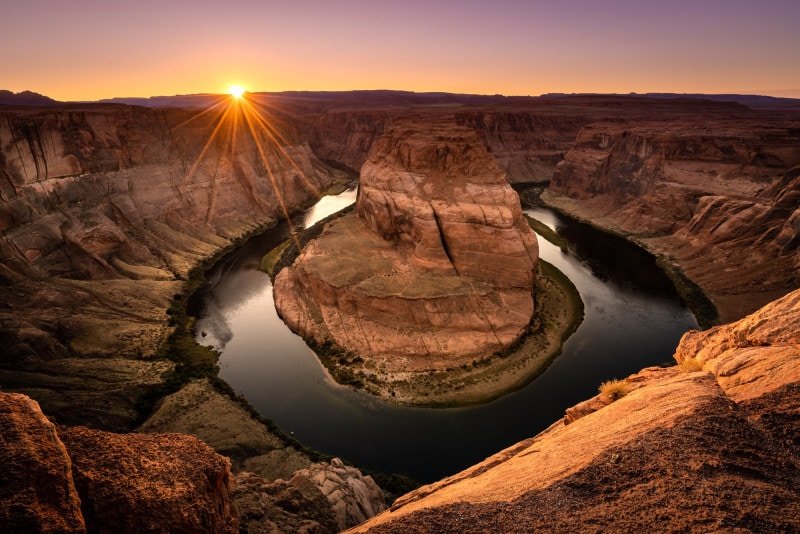 Horseshoe Bend at sunset