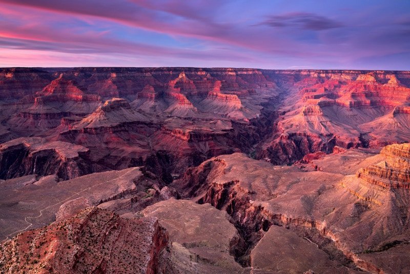 Yavapai Point Grand Canyon at sunset