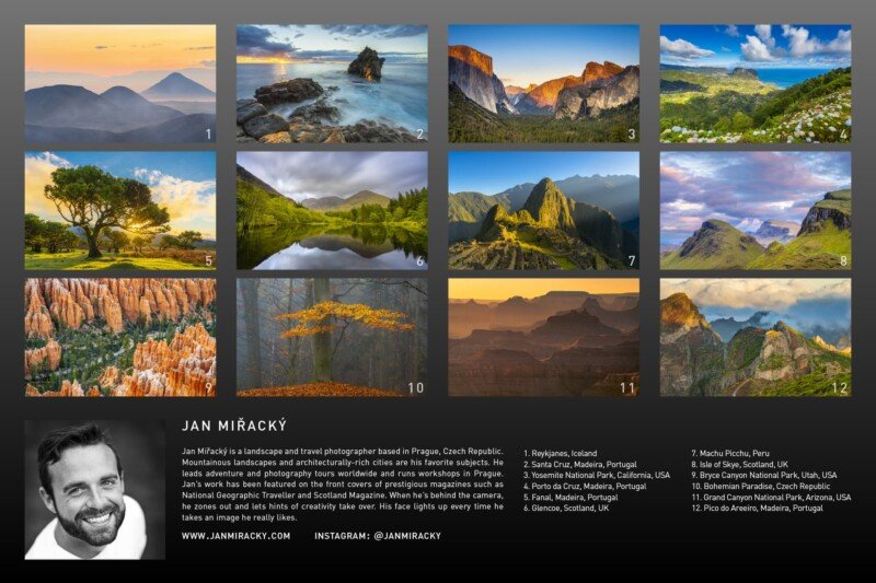 Calendar 2023 back Jan Miřacký